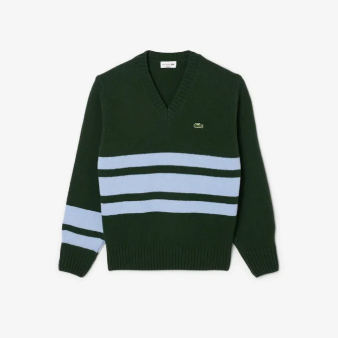 Herren-Strickpullover aus Wolle mit V-Ausschnitt Herren-Strickpullover aus Wolle mit V-Ausschnitt