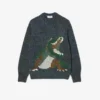 Herren-Strickpullover mit Intarsien-Krokodil Herren-Strickpullover mit Intarsien-Krokodil