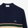 Herren-Strickpullover mit Streifen, hergestellt in Frankreich