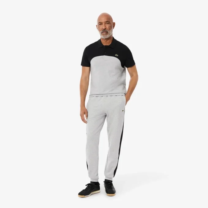 Herren-Sweathose mit konischem Schnitt und Farbblock-Design Herren-Sweathose mit konischem Schnitt und Farbblock-Design