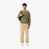 Herren-Sweatshirt aus bedrucktem Fleece in lockerer Passform Herren-Sweatshirt aus bedrucktem Fleece in lockerer Passform