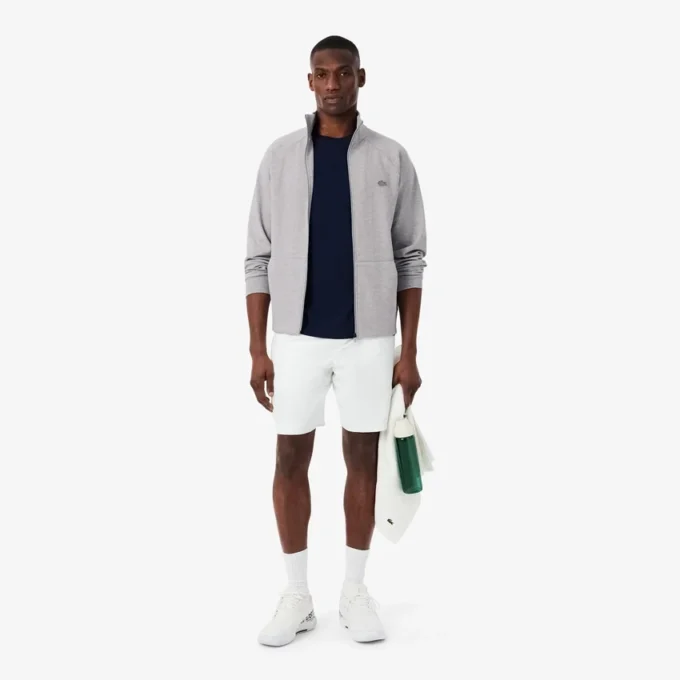 Herren-Sweatshirt aus doppelseitigem Jersey mit Reißverschluss Herren-Sweatshirt aus doppelseitigem Jersey mit Reißverschluss