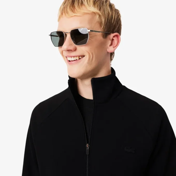 Herren-Sweatshirt aus doppelseitigem Jersey mit Reißverschluss Herren-Sweatshirt aus doppelseitigem Jersey mit Reißverschluss