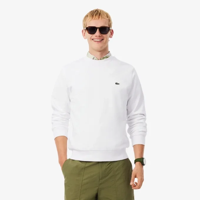 Herren-Sweatshirt aus Fleece in klassischer Passform Herren-Sweatshirt aus Fleece in klassischer Passform
