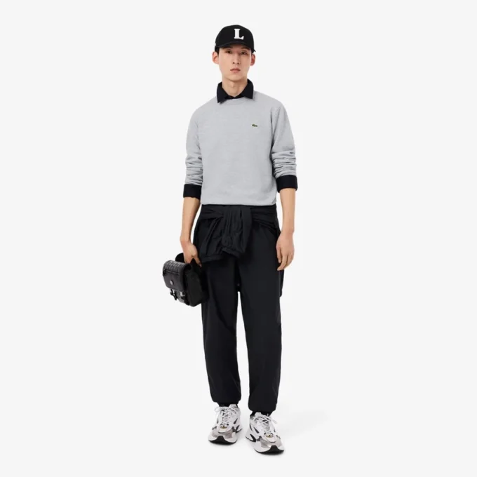 Herren-Sweatshirt aus Fleece in klassischer Passform Herren-Sweatshirt aus Fleece in klassischer Passform