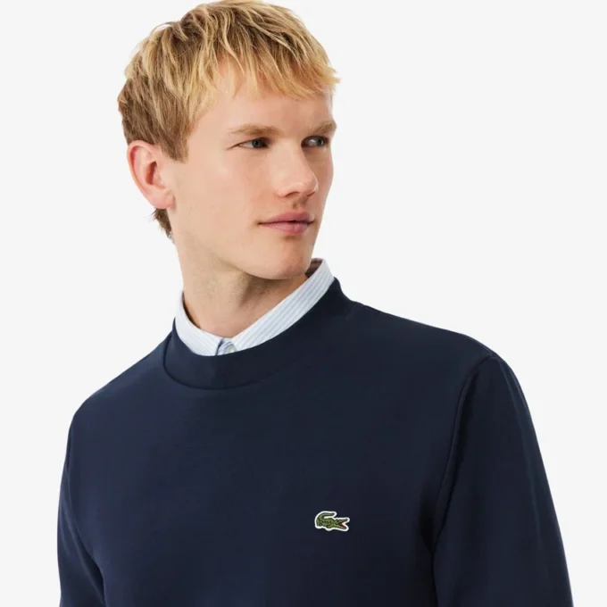 Herren-Sweatshirt aus Fleece in klassischer Passform Herren-Sweatshirt aus Fleece in klassischer Passform
