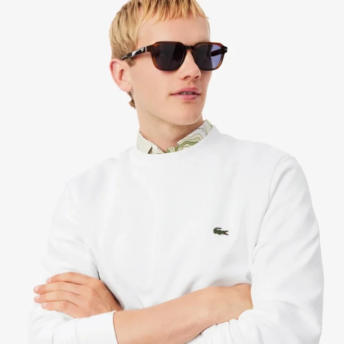 Herren-Sweatshirt aus Fleece in klassischer Passform Herren-Sweatshirt aus Fleece in klassischer Passform