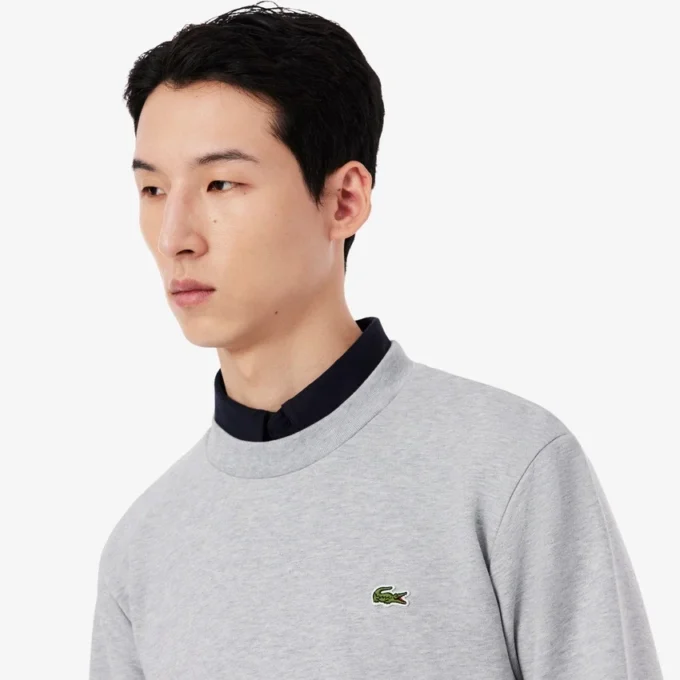 Herren-Sweatshirt aus Fleece in klassischer Passform Herren-Sweatshirt aus Fleece in klassischer Passform