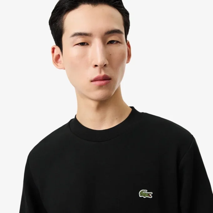 Herren-Sweatshirt aus Fleece in klassischer Passform Herren-Sweatshirt aus Fleece in klassischer Passform