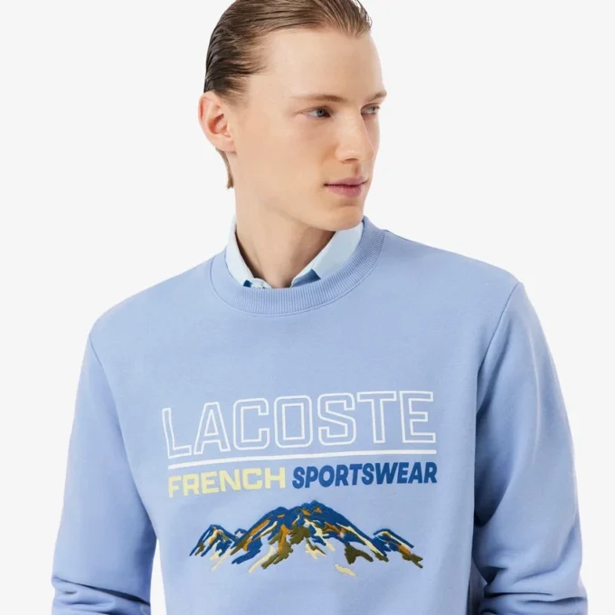 Herren-Sweatshirt aus Fleece mit gesticktem Motiv Herren-Sweatshirt aus Fleece mit gesticktem Motiv