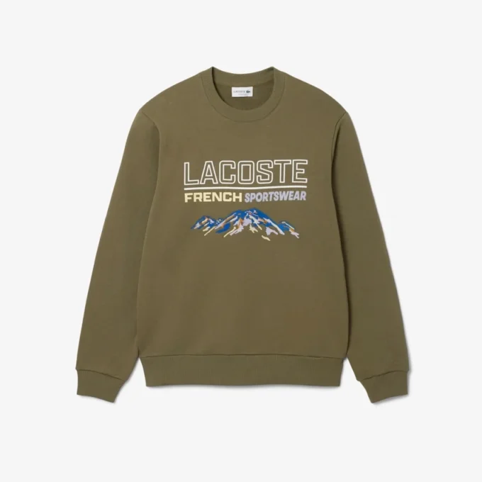 Herren-Sweatshirt aus Fleece mit gesticktem Motiv Herren-Sweatshirt aus Fleece mit gesticktem Motiv