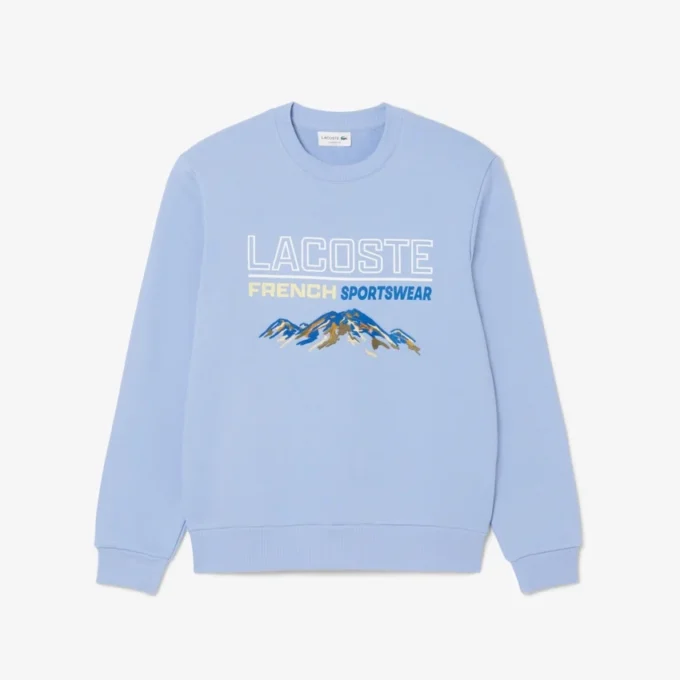 Herren-Sweatshirt aus Fleece mit gesticktem Motiv Herren-Sweatshirt aus Fleece mit gesticktem Motiv