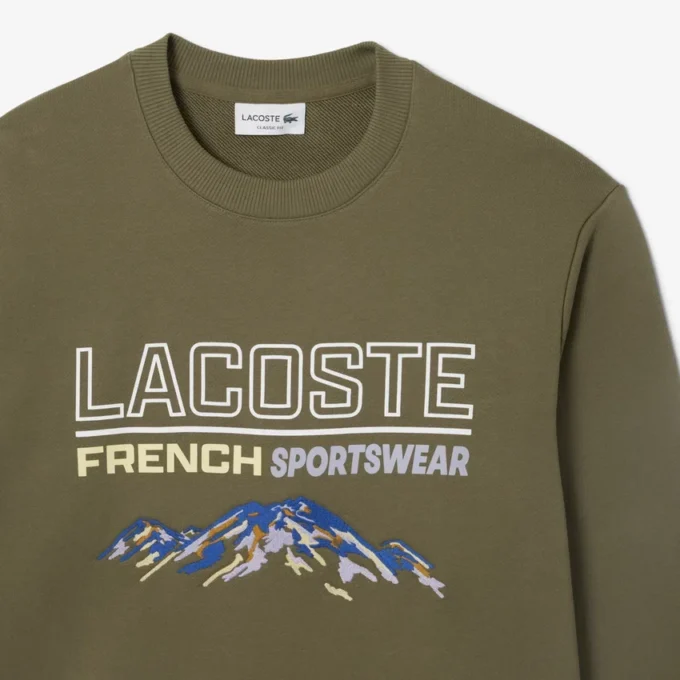 Herren-Sweatshirt aus Fleece mit gesticktem Motiv Herren-Sweatshirt aus Fleece mit gesticktem Motiv