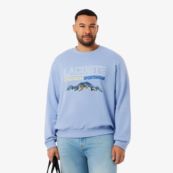 Herren-Sweatshirt aus Fleece mit gesticktem Motiv Herren-Sweatshirt aus Fleece mit gesticktem Motiv