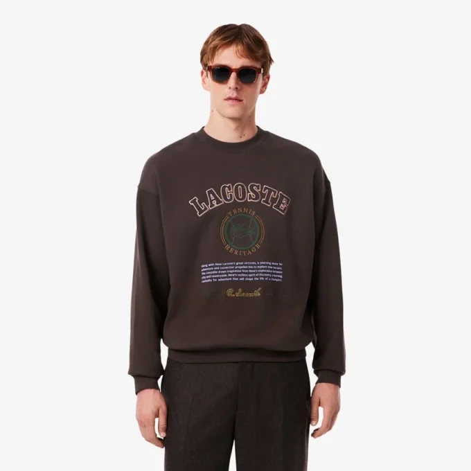 Herren-Sweatshirt aus Fleece mit Heritage-Stickerei Herren-Sweatshirt aus Fleece mit Heritage-Stickerei