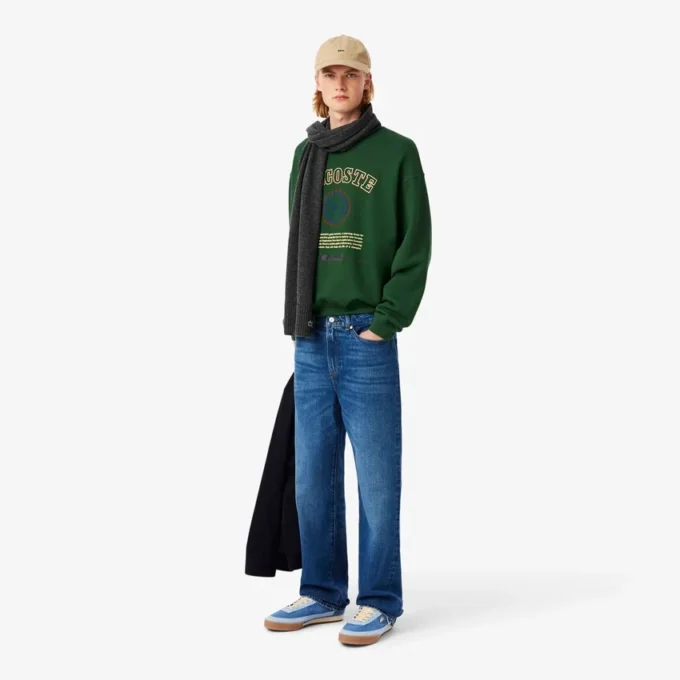 Herren-Sweatshirt aus Fleece mit Heritage-Stickerei Herren-Sweatshirt aus Fleece mit Heritage-Stickerei