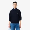 Herren-Sweatshirt mit geripptem Baumwollkragen Herren-Sweatshirt mit geripptem Baumwollkragen