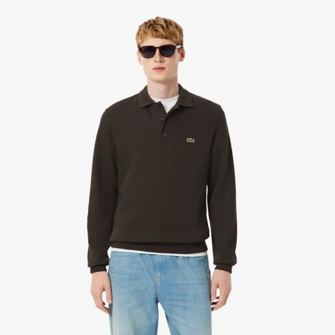 Herren-Sweatshirt mit geripptem Baumwollkragen Herren-Sweatshirt mit geripptem Baumwollkragen