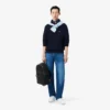 Herren-Sweatshirt mit geripptem Baumwollkragen Herren-Sweatshirt mit geripptem Baumwollkragen