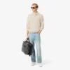 Herren-Sweatshirt mit geripptem Baumwollkragen Herren-Sweatshirt mit geripptem Baumwollkragen