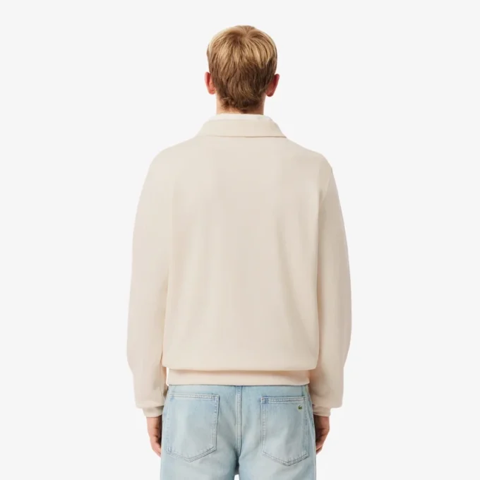 Herren-Sweatshirt mit geripptem Baumwollkragen Herren-Sweatshirt mit geripptem Baumwollkragen