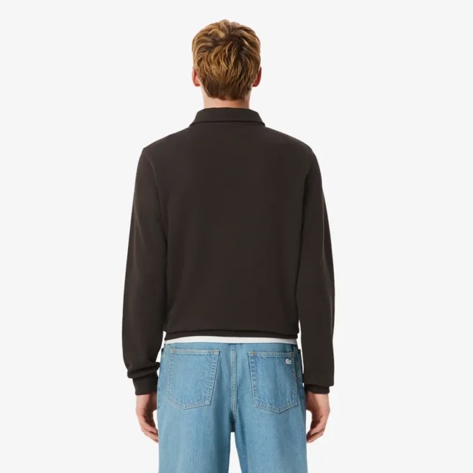 Herren-Sweatshirt mit geripptem Baumwollkragen Herren-Sweatshirt mit geripptem Baumwollkragen