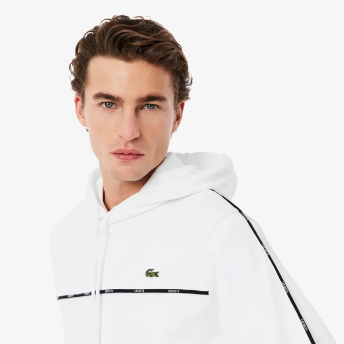 Herren-Sweatshirt mit Logo-Streifen in klassischer Passform Herren-Sweatshirt mit Logo-Streifen in klassischer Passform