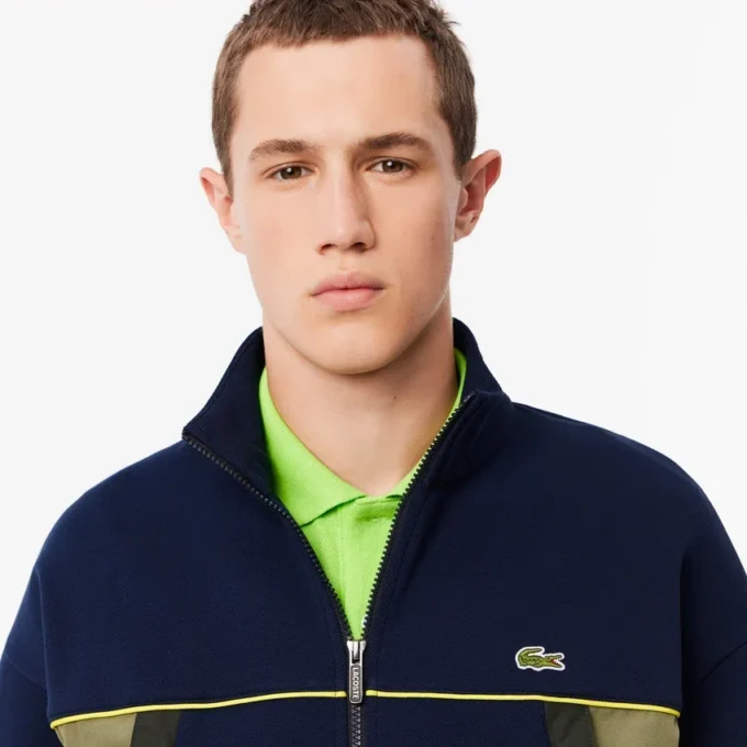 Herren-Sweatshirt mit Reißverschluss und lockerer Passform Herren-Sweatshirt mit Reißverschluss und lockerer Passform