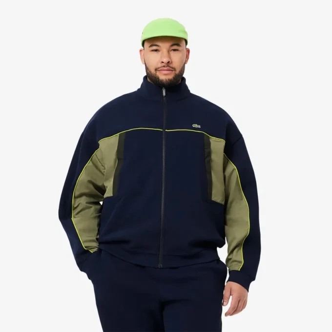 Herren-Sweatshirt mit Reißverschluss und lockerer Passform Herren-Sweatshirt mit Reißverschluss und lockerer Passform