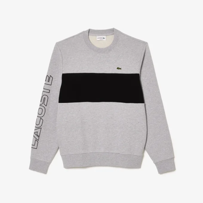 Herren-Sweatshirt mit Rundhalsausschnitt und Farbblock-Design Herren-Sweatshirt mit Rundhalsausschnitt und Farbblock-Design