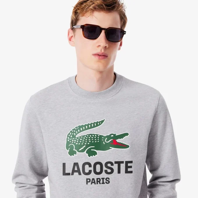 Herren-Sweatshirt mit Rundhalsausschnitt und Print in klassischer Passform Herren-Sweatshirt mit Rundhalsausschnitt und Print in klassischer Passform