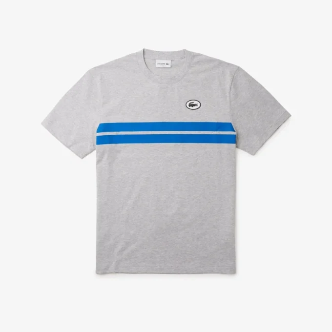 Herren-T-Shirt aus Baumwolle mit Aufdruck auf dem Rücken Herren-T-Shirt aus Baumwolle mit Aufdruck auf dem Rücken