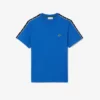 Herren-T-Shirt aus Baumwolle mit Logo-Streifen Herren-T-Shirt aus Baumwolle mit Logo-Streifen