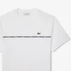 Herren-T-Shirt aus Baumwolljersey mit Logo-Einfassung Herren-T-Shirt aus Baumwolljersey mit Logo-Einfassung