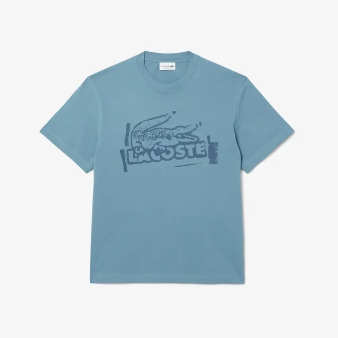 Herren-T-Shirt aus bedrucktem Baumwolljersey Herren-T-Shirt aus bedrucktem Baumwolljersey