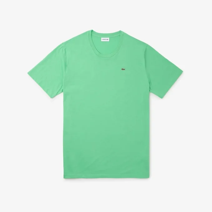 Herren-T-Shirt aus Pima-Baumwolljersey in langer Passform Herren-T-Shirt aus Pima-Baumwolljersey in langer Passform