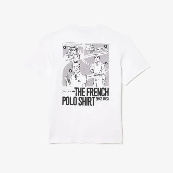 Herren-T-Shirt aus schwerer Baumwolle mit Aufdruck auf der Rückseite Herren-T-Shirt aus schwerer Baumwolle mit Aufdruck auf der Rückseite