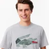 Herren-T-Shirt aus schwerer Baumwolle mit Krokodil-Print Herren-T-Shirt aus schwerer Baumwolle mit Krokodil-Print