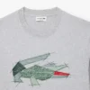 Herren-T-Shirt aus schwerer Baumwolle mit Krokodil-Print Herren-T-Shirt aus schwerer Baumwolle mit Krokodil-Print