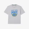 Herren-T-Shirt aus schwerer Baumwolle mit Print, lockere Passform Herren-T-Shirt aus schwerer Baumwolle mit Print, lockere Passform