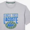 Herren-T-Shirt aus schwerer Baumwolle mit Print, lockere Passform Herren-T-Shirt aus schwerer Baumwolle mit Print, lockere Passform