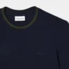 Herren-T-Shirt aus Stretch-Piqué mit gestreiftem Kragen Herren-T-Shirt aus Stretch-Piqué mit gestreiftem Kragen