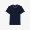Herren-T-Shirt aus Stretch-Piqué mit gestreiftem Kragen Herren-T-Shirt aus Stretch-Piqué mit gestreiftem Kragen