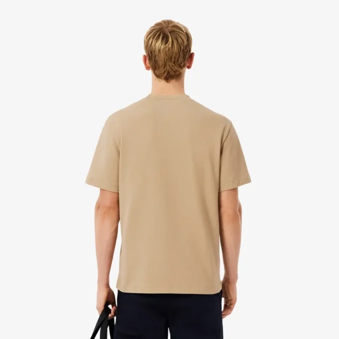 Herren-T-Shirt mit geripptem Kragen aus Petit Piqué Herren-T-Shirt mit geripptem Kragen aus Petit Piqué