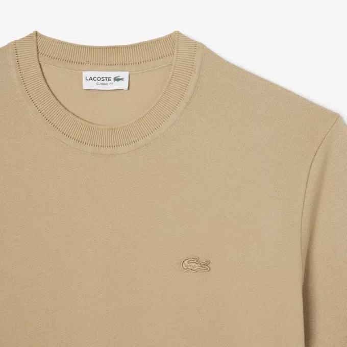 Herren-T-Shirt mit geripptem Kragen aus Petit Piqué Herren-T-Shirt mit geripptem Kragen aus Petit Piqué