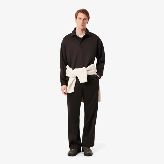 Herren-T-Shirt mit Streifen am Kragen, hergestellt in Frankreich Herren-T-Shirt mit Streifen am Kragen, hergestellt in Frankreich