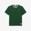 Herren-T-Shirt mit Streifen am Kragen, hergestellt in Frankreich Herren-T-Shirt mit Streifen am Kragen, hergestellt in Frankreich
