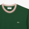 Herren-T-Shirt mit Streifen am Kragen, hergestellt in Frankreich Herren-T-Shirt mit Streifen am Kragen, hergestellt in Frankreich