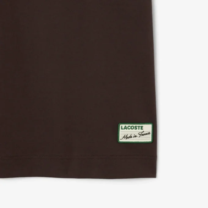 Herren-T-Shirt mit Streifen am Kragen, hergestellt in Frankreich Herren-T-Shirt mit Streifen am Kragen, hergestellt in Frankreich