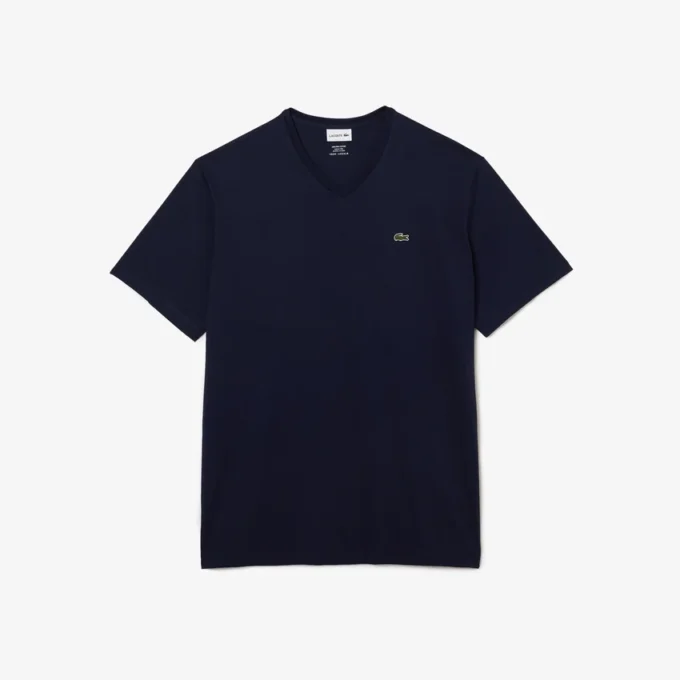 Herren-T-Shirt mit V-Ausschnitt in Big Fit aus Pima-Baumwolle Herren-T-Shirt mit V-Ausschnitt in Big Fit aus Pima-Baumwolle